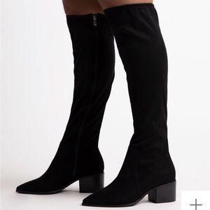 Riko Over the Knee Black Boots